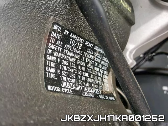 JKBZXJH17KA001252 фото 2