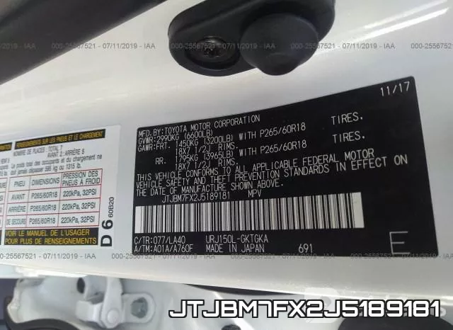 JTJBM7FX2J5189181 фото 10