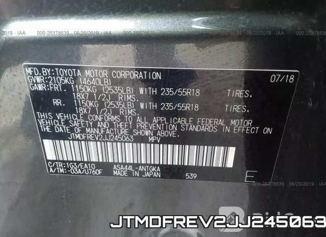 JTMDFREV2JJ245063 фото 10