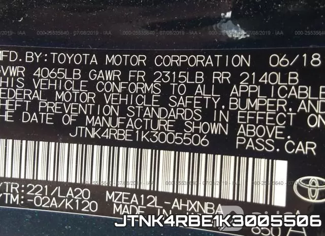 JTNK4RBE1K3005506 фото 10