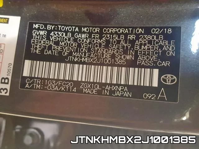 JTNKHMBX2J1001385 фото 2
