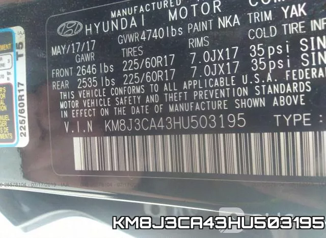 KM8J3CA43HU503195 фото 10