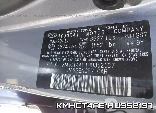 KMHCT4AE1HU352137 фото 10
