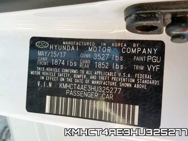 KMHCT4AE3HU325277 фото 2