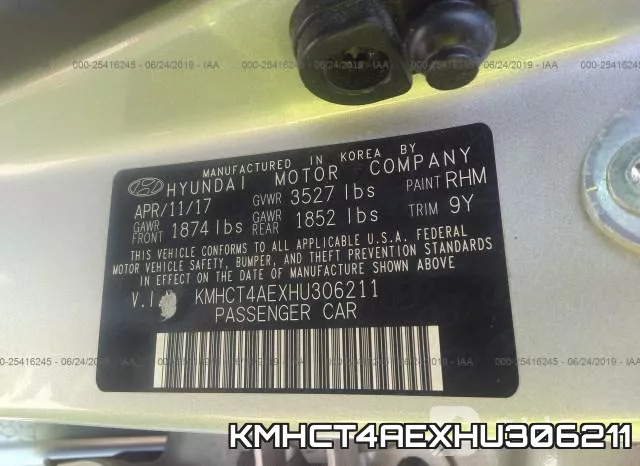 KMHCT4AEXHU306211 фото 10