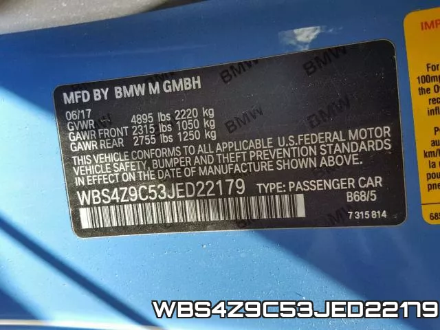 WBS4Z9C53JED22179 фото 2