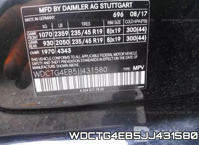 WDCTG4EB5JJ431580 фото 10