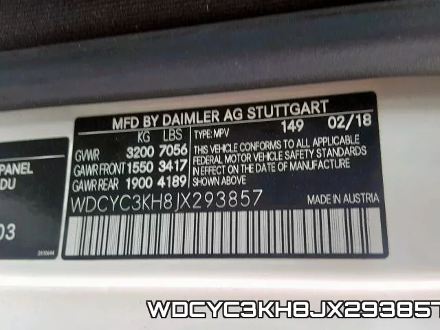WDCYC3KH8JX293857 фото 2