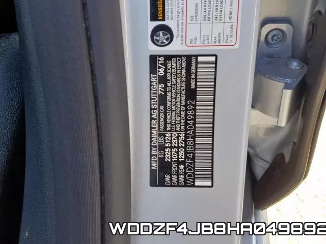 WDDZF4JB8HA049892 фото 2