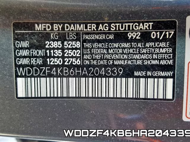 WDDZF4KB6HA204339 фото 2