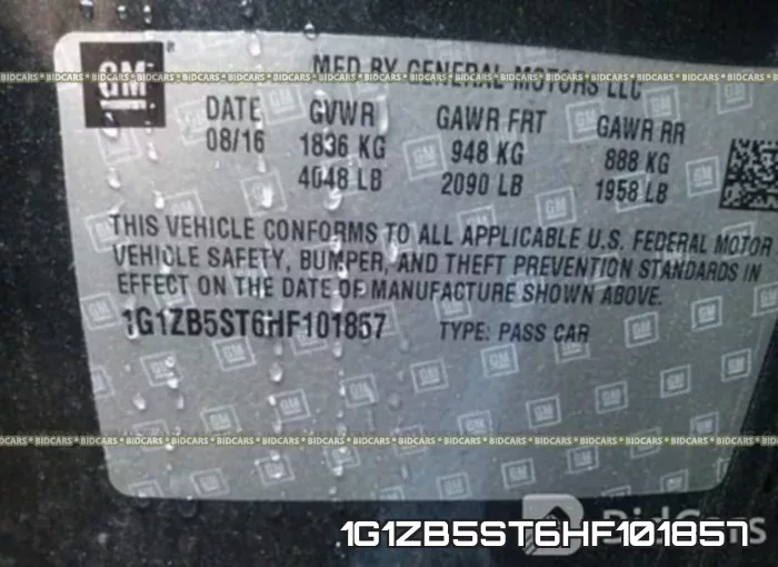 1G1ZB5ST6HF101857 фото 10