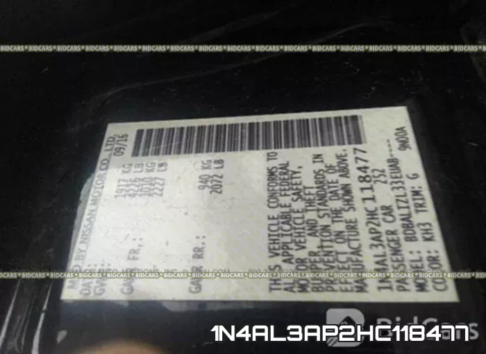 1N4AL3AP2HC118477 фото 10
