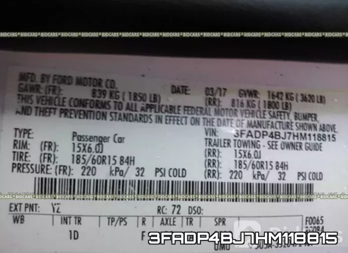3FADP4BJ7HM118815 фото 9