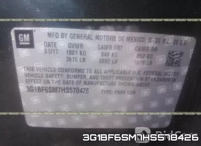 3G1BF6SM7HS578426 фото 10