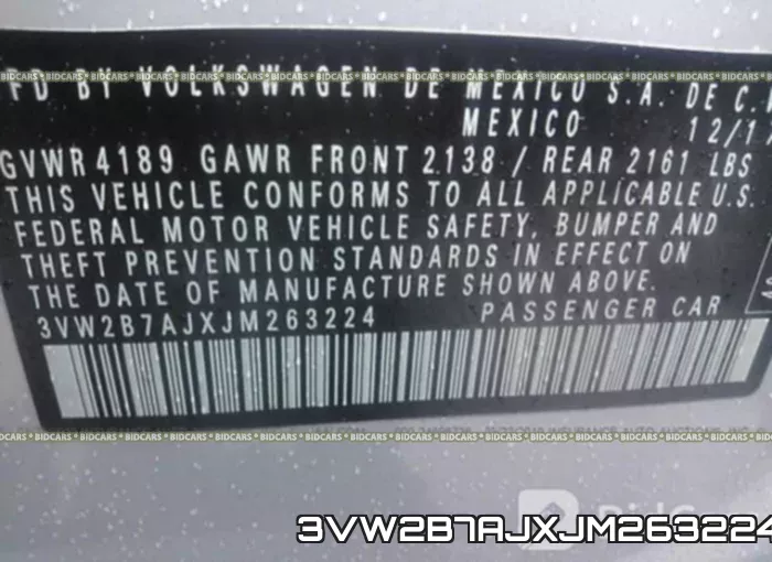 3VW2B7AJXJM263224 фото 9