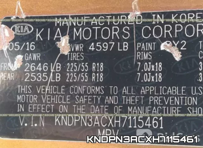 KNDPN3ACXH7115461 фото 10