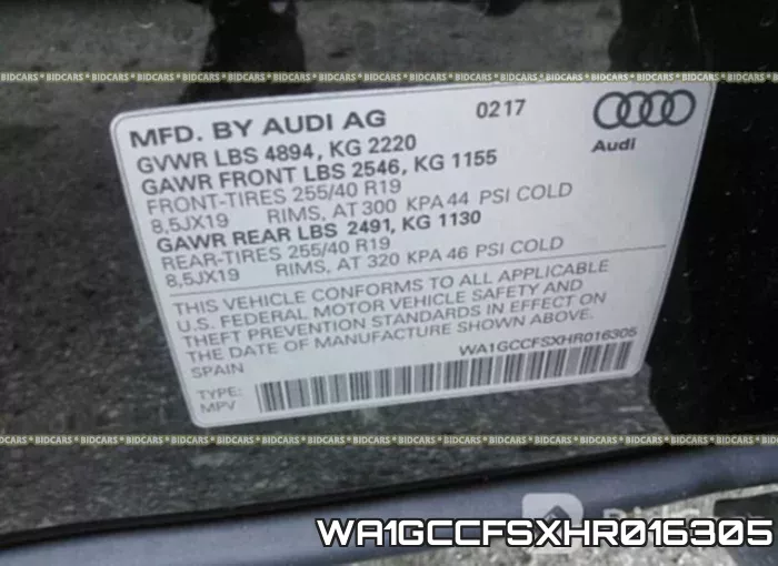 WA1GCCFSXHR016305 фото 10