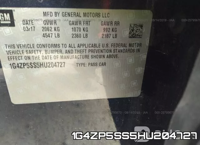 1G4ZP5SS5HU204727 фото 10