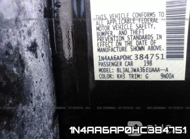 1N4AA6AP0HC384751 фото 10