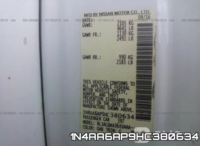 1N4AA6AP9HC380634 фото 10