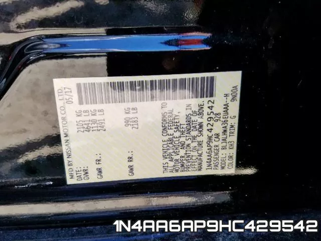 1N4AA6AP9HC429542 фото 2