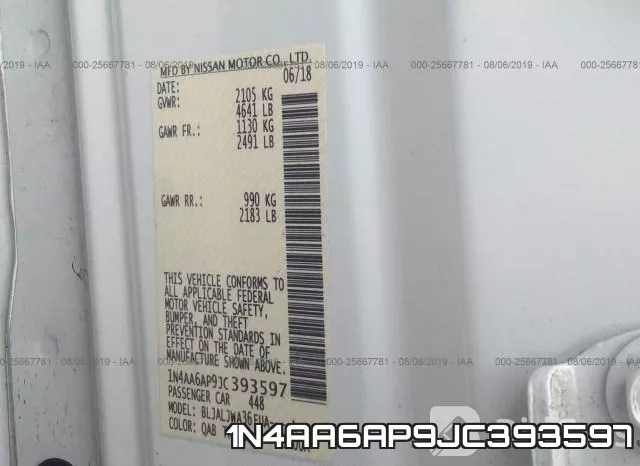 1N4AA6AP9JC393597 фото 10