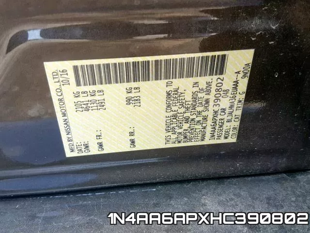 1N4AA6APXHC390802 фото 2