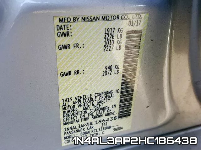 1N4AL3AP2HC186438 фото 2