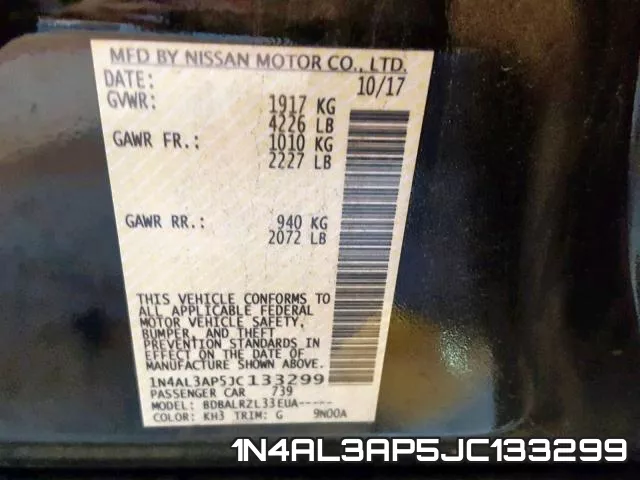 1N4AL3AP5JC133299 фото 2