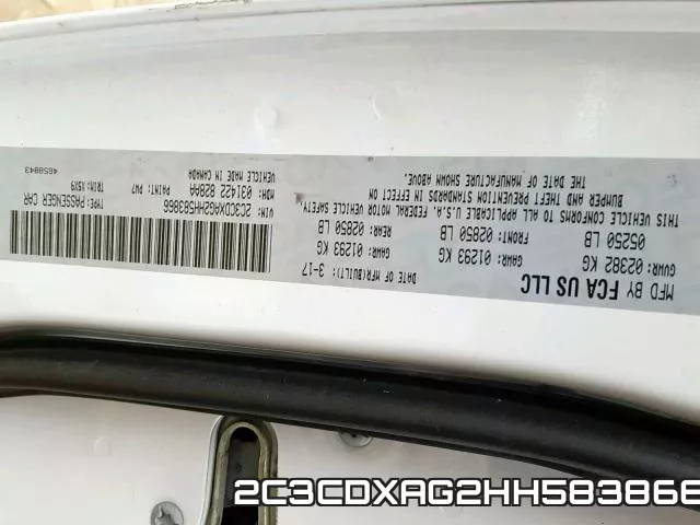 2C3CDXAG2HH583866 фото 2