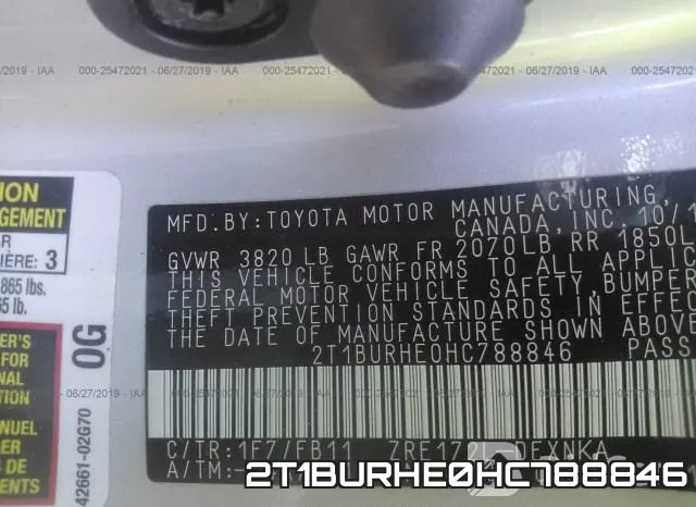 2T1BURHE0HC788846 фото 10