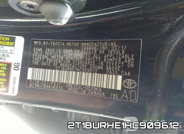 2T1BURHE1HC909612 фото 10