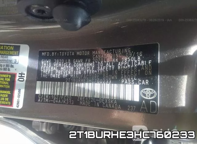 2T1BURHE3HC760233 фото 10
