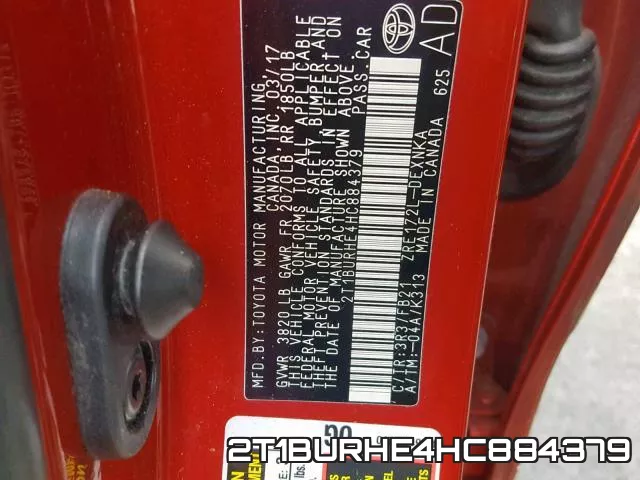 2T1BURHE4HC884379 фото 2