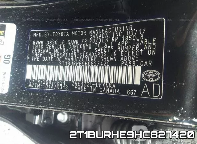 2T1BURHE9HC827420 фото 10