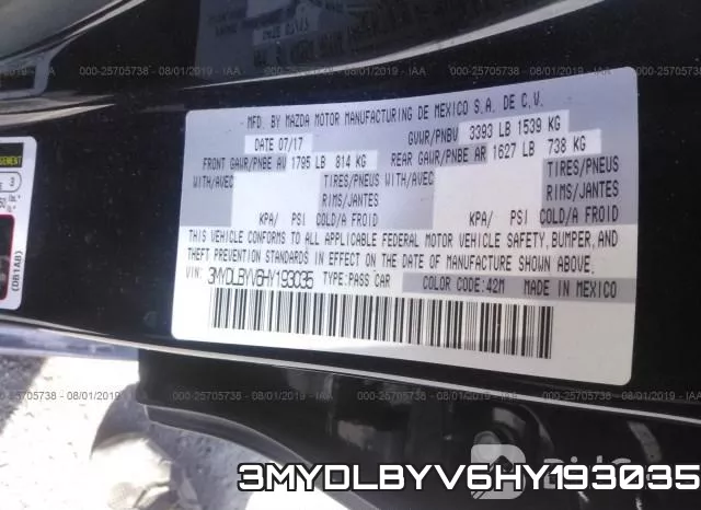 3MYDLBYV6HY193035 фото 10