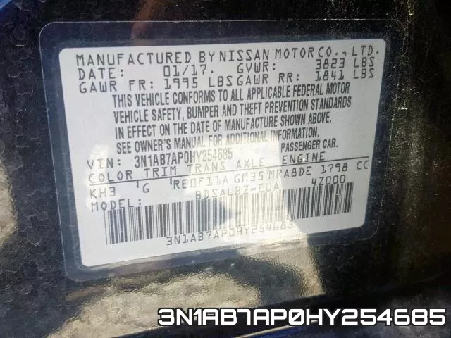 3N1AB7AP0HY254685 фото 2