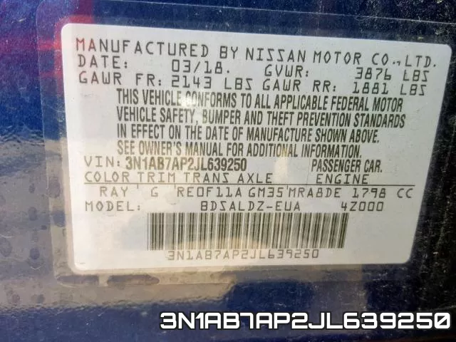 3N1AB7AP2JL639250 фото 2
