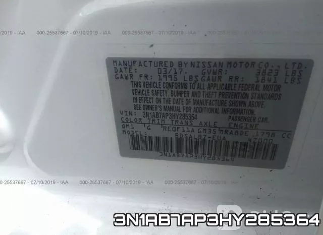 3N1AB7AP3HY285364 фото 10