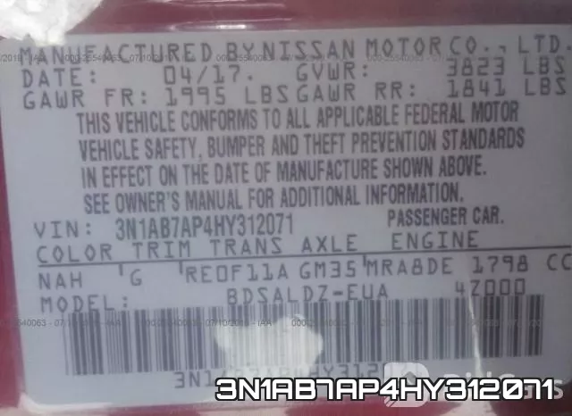 3N1AB7AP4HY312071 фото 10