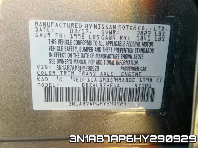 3N1AB7AP6HY290929 фото 2
