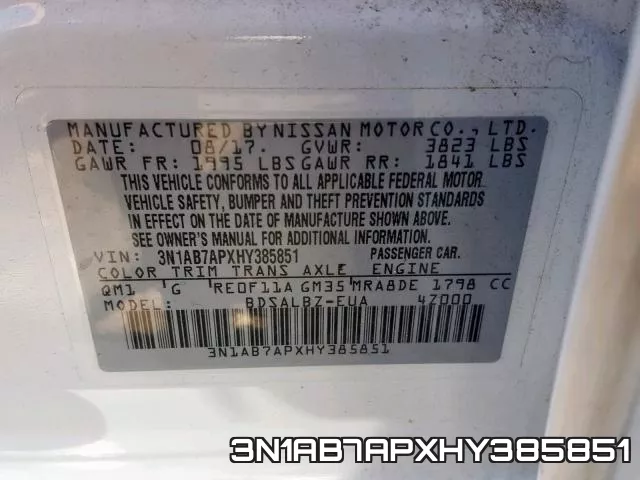 3N1AB7APXHY385851 фото 2