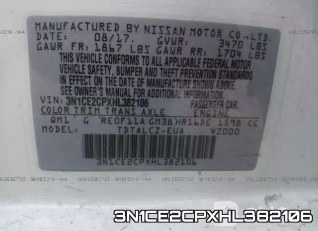 3N1CE2CPXHL382106 фото 10