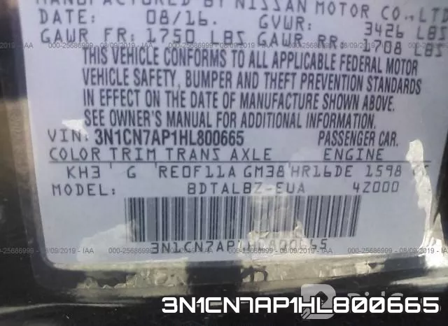 3N1CN7AP1HL800665 фото 10