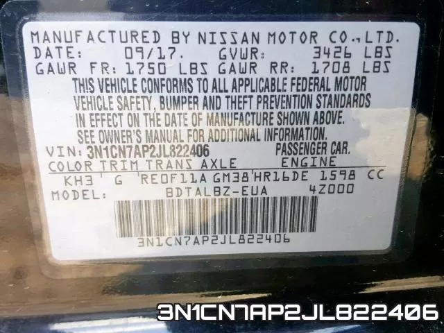 3N1CN7AP2JL822406 фото 2