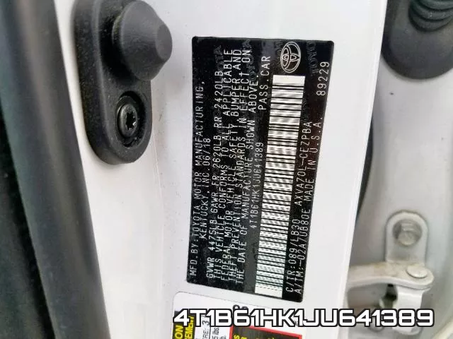 4T1B61HK1JU641389 фото 2
