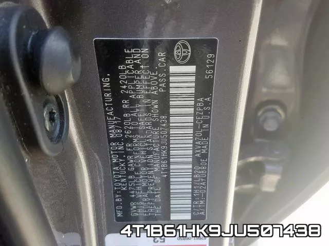 4T1B61HK9JU507438 фото 2