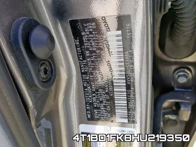4T1BD1FK8HU219350 фото 2