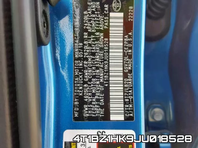 4T1BZ1HK9JU018528 фото 2