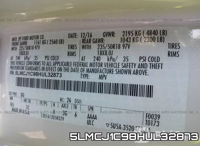 5LMCJ1C98HUL32873 фото 10